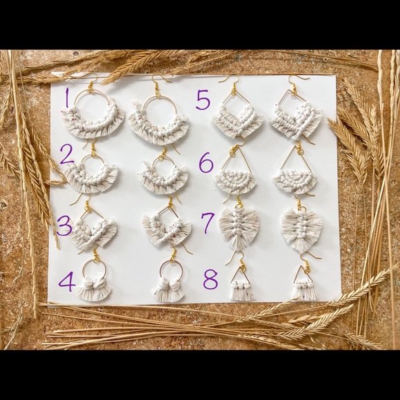 Macramé earrings - Picture 2 of 3